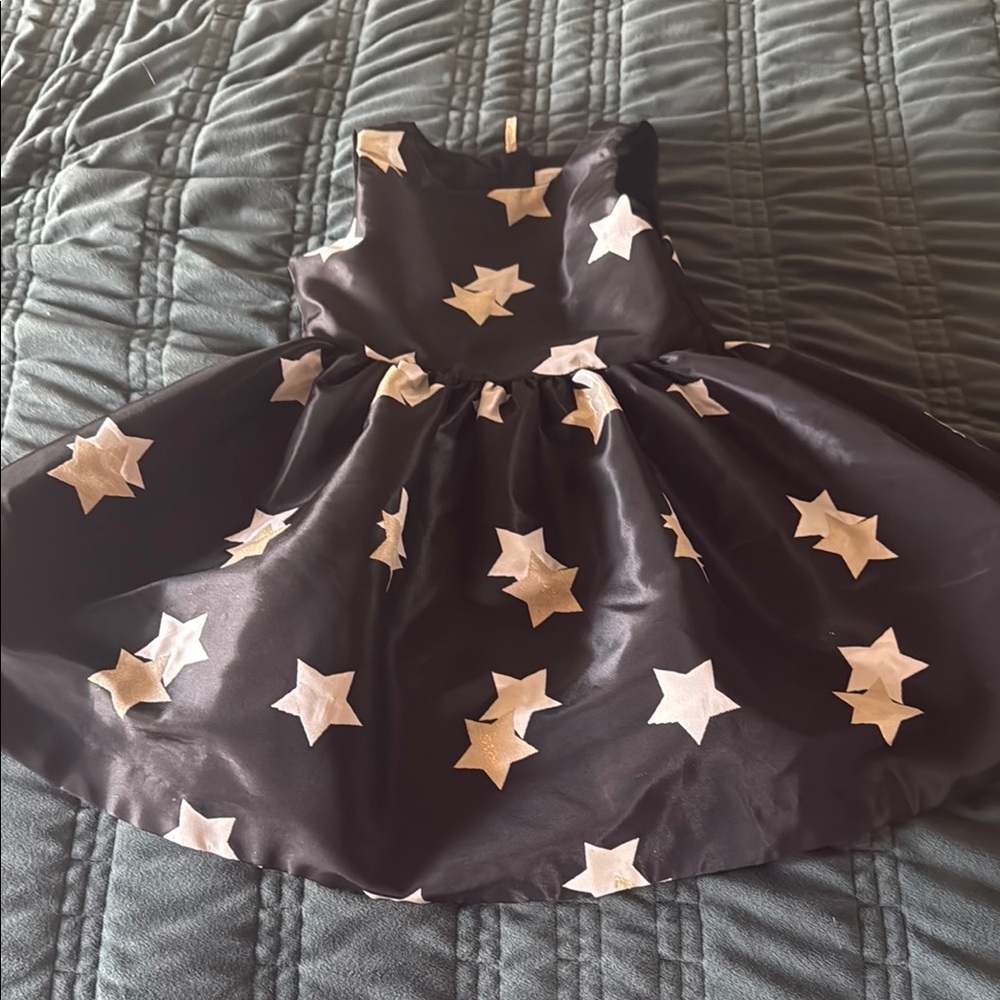 Gymboree Black and White Pleated Fit and Flare Dress